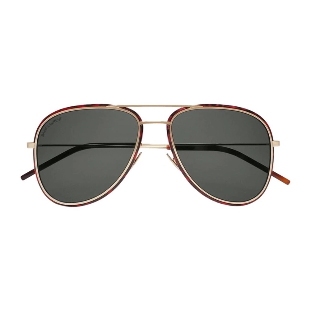 Saint Laurent SL294 Aviator Sunglasses Havana Gold - Picture 15 of 16